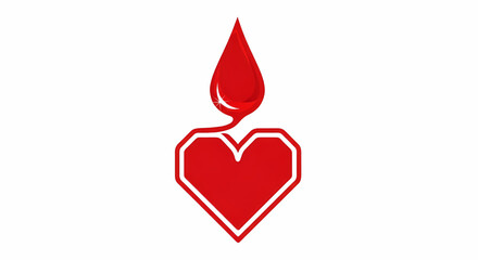 Fototapeta premium Blood donation awareness concept with heart symbol
