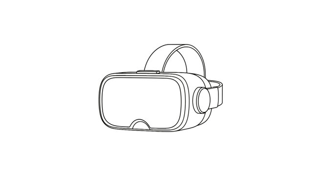 Modern virtual reality goggles with front visor design