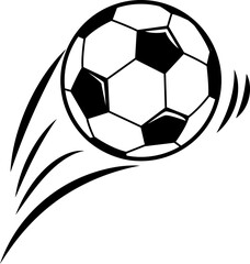 Fototapeta premium Soccer Ball Clipart Collection with Dynamic Movement Design