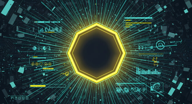 Futuristic digital technology interface