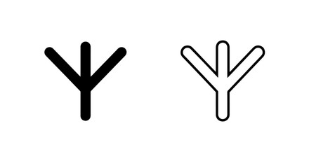 Obraz premium Minimalist Black Bird Footprint Icon Set Representing Nature Animal Tracks and Path