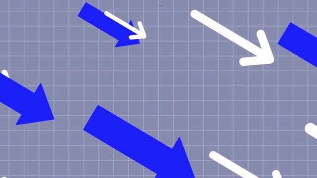 Falling arrows abstract financial crisis loop background