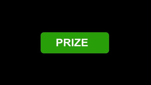 Interactive green prize button clicked by computer mouse cursor for digital marketing campaigns, online sweepstakes, gaming rewards, and e-commerce promotional call to