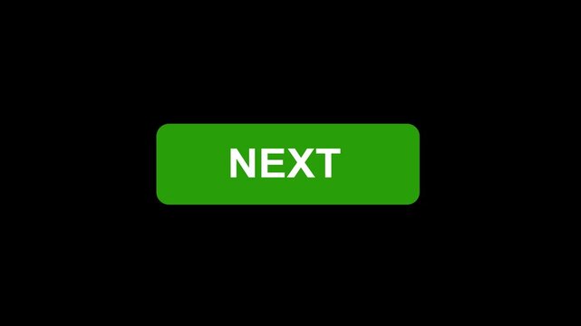 Interactive next button ui with animated mouse cursor click effect for modern web and digital user interface navigation systems for software applications