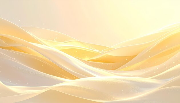 柔らかな光に包まれた金色の抽象的な重なり / Golden abstract layers enveloped in soft light (Generative AI)
