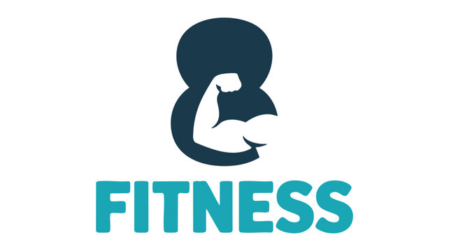 Curtain Tie Icon with Anchor Ribbon Silhouette in Blue Circle and Bold &ldquo;Fitness&rdquo; Text Beneath It Featuring Training Brand, Exercise Emblem, Gym