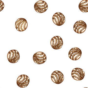 pattern tradicional mexican conchas cartoon. pan receta, dulce az&uacute;car, colorido decoraci&oacute;n tradicional mexican conchas sign vector