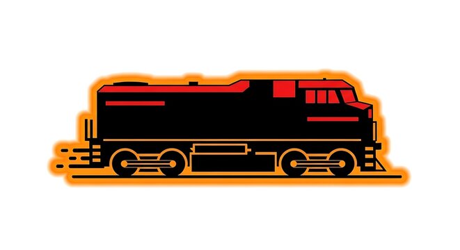 Locomotive Train Icon Side View