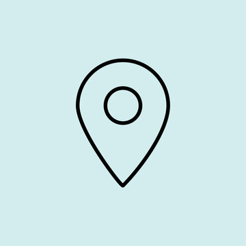 Map pointer or location pin vector icon. Used for store locator, address, and navigation apps.