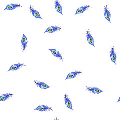 Fototapeta premium pattern black peacock feather cartoon. texture wallpaper, abstract hand, bird drawing black peacock feather sign. seamless symbol vector illustration