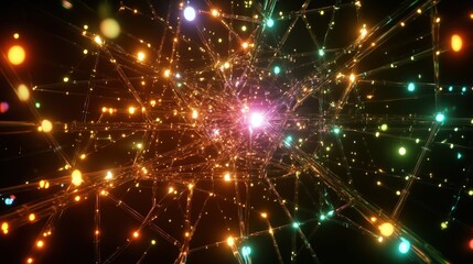 Fototapeta premium abstract network of light