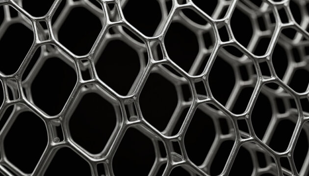 Ultralight metallic microlattice 3D geometric tube network texture