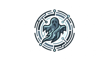 Digital Ghost Icon Representing Cyber Security Threat. © andi