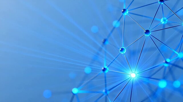 Blue network connection nodes