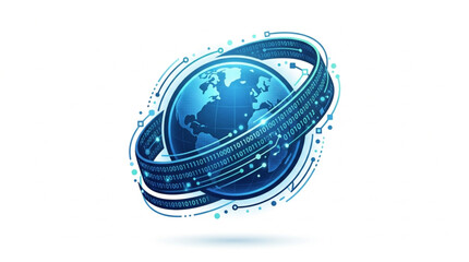 Digital Globe with Futuristic Network Connections. © Farika