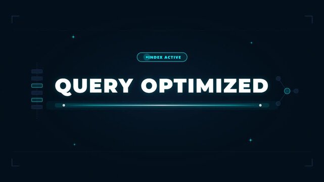 Futuristic query optimized message on digital tech interface