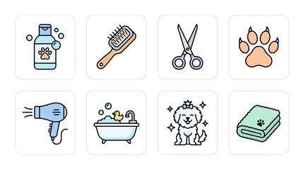 Puppy Dog Grooming Care Items. © Hahu