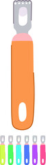 Naklejka premium grater citrus zester cartoon. lime orange, fruit cooking, baking garnish grater citrus zester sign vector