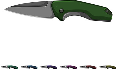 Obraz premium army military knife cartoon. army military knife sign colorful illustration