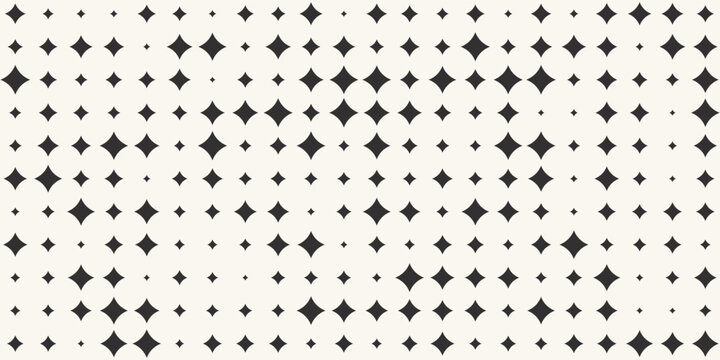 Seamless black monochrome geometric pattern background. Trendy futuristic perforated panel wall texture vector with dynamic circular halftone vibration effect.