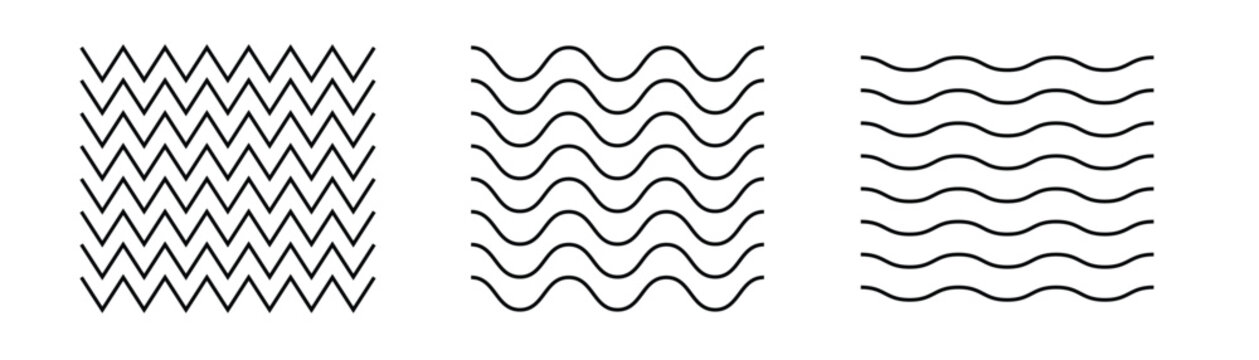 Zigzag and Wavy Lines Pack &ndash; Minimal Geometric Pattern Elements