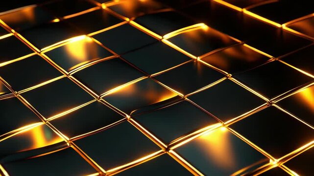 Bright light glints off a grid-like surface in a dark setting. The camera captures changes and movements of the reflective surface over time