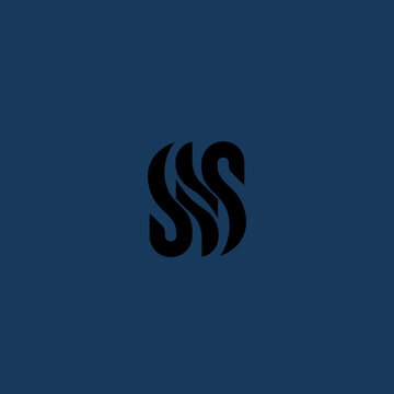 Abstract SSS Logo Design Minimalist Graphic Element.
