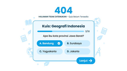 Obraz premium 404 Error Page: Indonesian Geography Quiz, Page Not Found