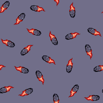 seamless pattern universe falling meteor cartoon. cosmos sky, galaxy ite, science glow universe falling meteor sign vector