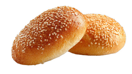 Fototapeta premium Golden-brown, sesame-seed buns, baked to a soft, fluffy perfection