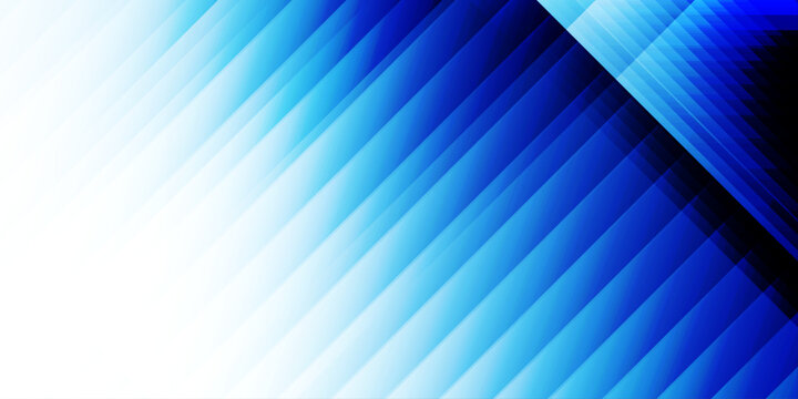 Abstract diagonal geometric stripes in blue and white modern seamless pattern background