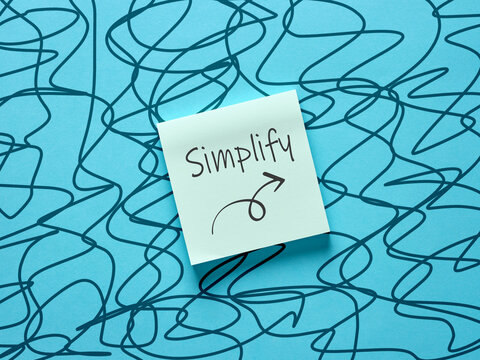Simplify word on sticky note reducing chaos