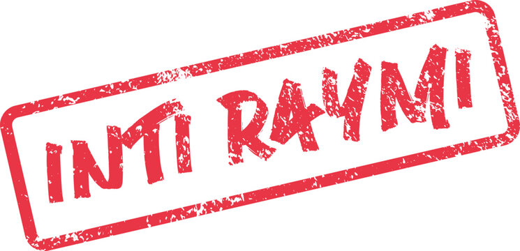 Inti Raymi ancient Inca Sun Festival celebration stamp for cultural events