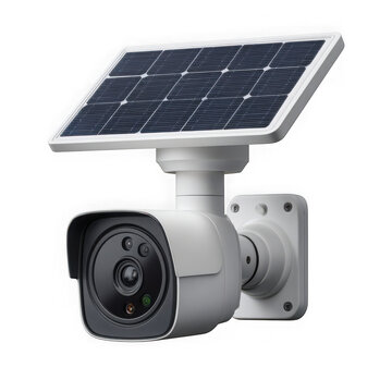 Solar-powered outdoor security camera with night vision