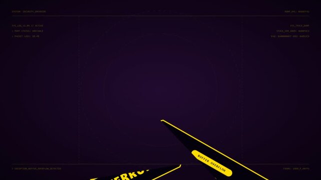 Animated data interrupted text box with digital glitch effect