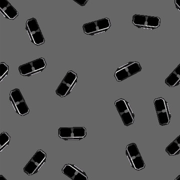 seamless pattern electronics partybox sound cartoon. audio speaker, stereo power electronics partybox sound sign vector