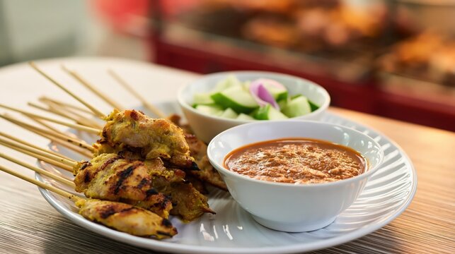 Thai moo satay, grilled pork satay