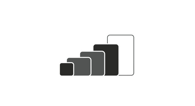 step chart flat icon graph bar progression