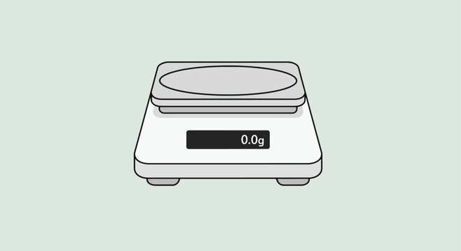 Simple Outline Illustration of a Kitchen Scale