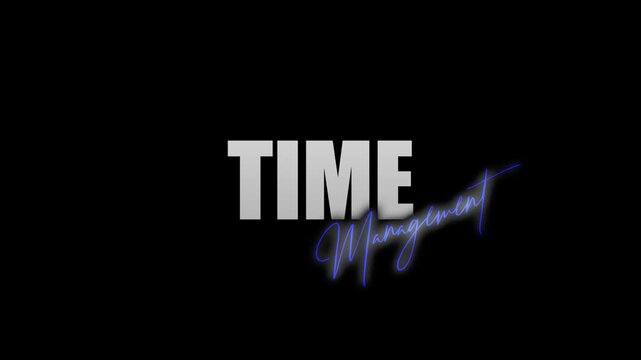 TIME MANAGEMENT TITLE WITH CINEMATIC ANIMATION