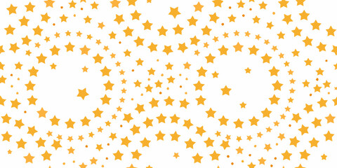 orange and yellow stars scattered on white background pattern celestial shapes astronomy © Sanjit