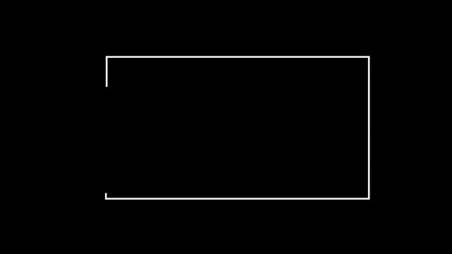 Purple neon question mark and rectangle frame on black background symbol punctuation 4k video...