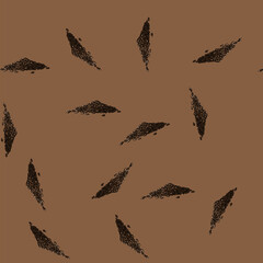 Obraz premium pattern spice nigella sativa hand drawn. black cumin, medicine petal, caraway oil spice nigella sativa vector sketch illustration