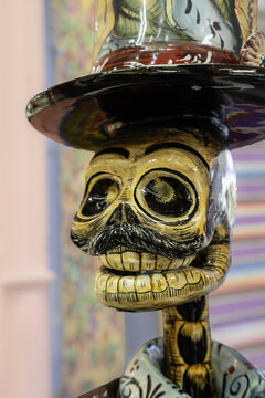 Bunte Tag der Toten Porzellanfigur