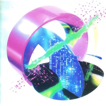 Abstract Tech Icon futuristic abstract digital.