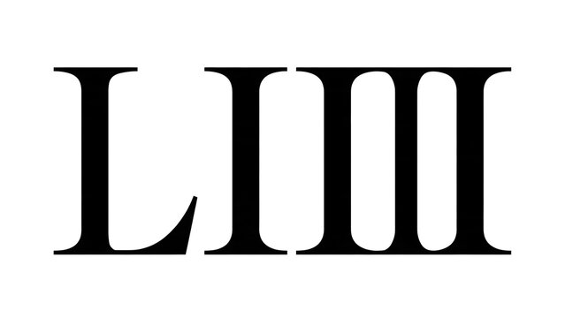 Bold White Background Large Black Lll Monogram
