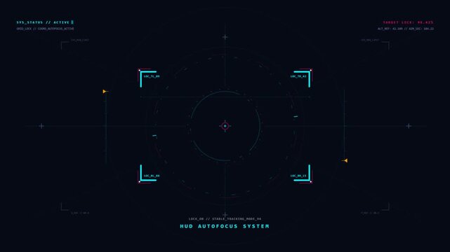 Futuristic digital hud interface for autopilot navigation system