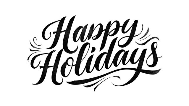 Happy Holidays Elegant Script Greeting
