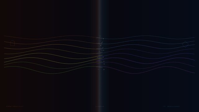 Human AI Co Creation Flow Wave Blend Collaborative System Motion Background 4K
