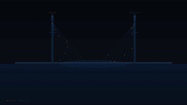 Intergenerational Knowledge Bridge Bi Directional Data Flow Motion Background 4K